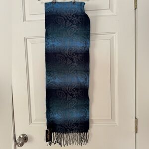 Steve Madden Blue Ombre Paisley Acrylic Scarf